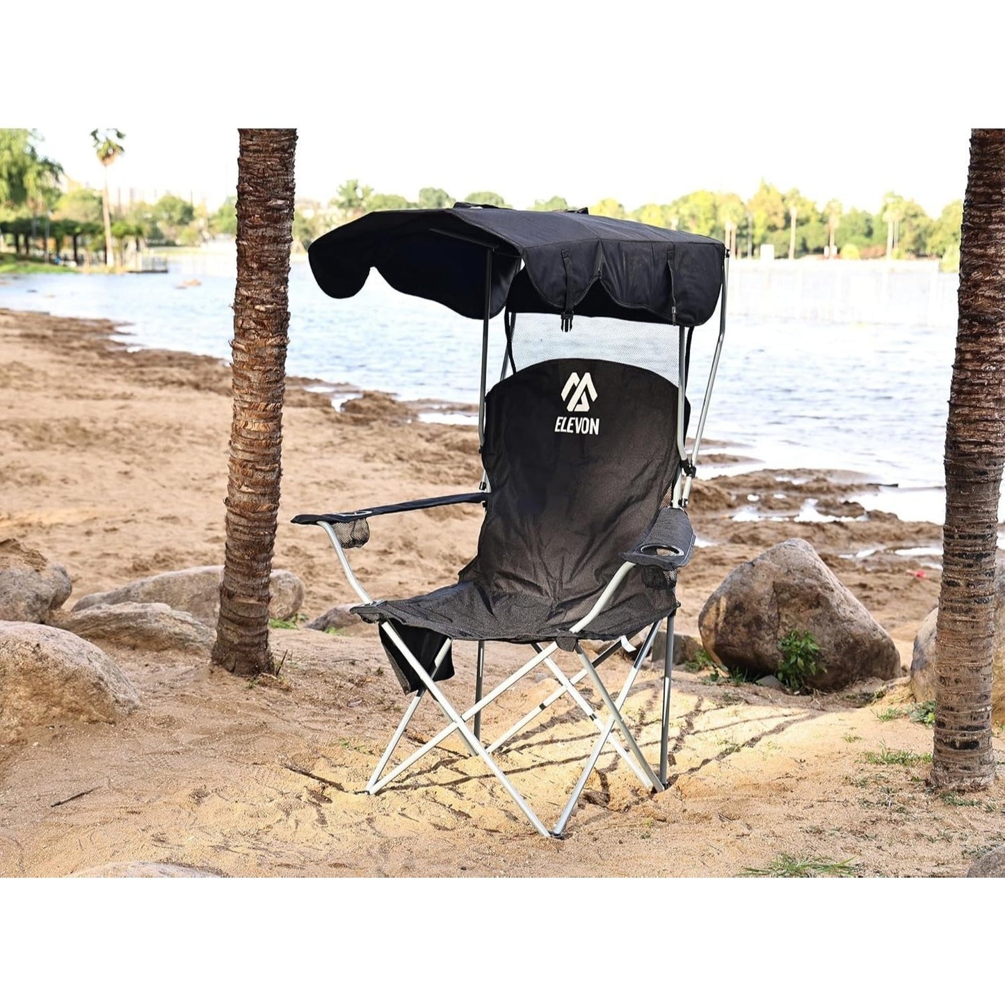 BalanceFrom Canopy Chair Folding Camping Recliner Support with Carrying Bag