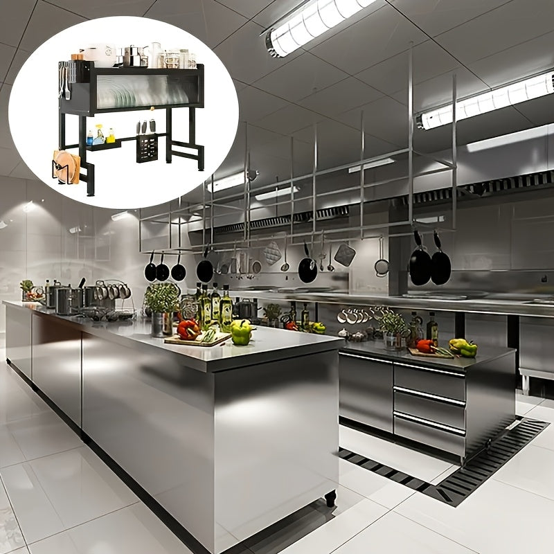 Black Carbon Steel Multi Tier Drainage Rack For Kitchen Sink Chopstick Drying^