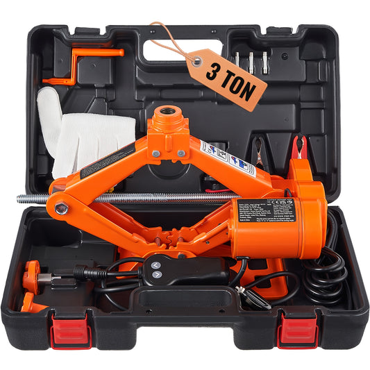 Happybuy Auto Elevator, 3 Ton/ 6600 Lbs Lift, 12V Automated Scissor Lift with Twin Supports And Remote Control, Compact Vehicle Lift for Sedan, SUV, And Truck Wheel Replacement
