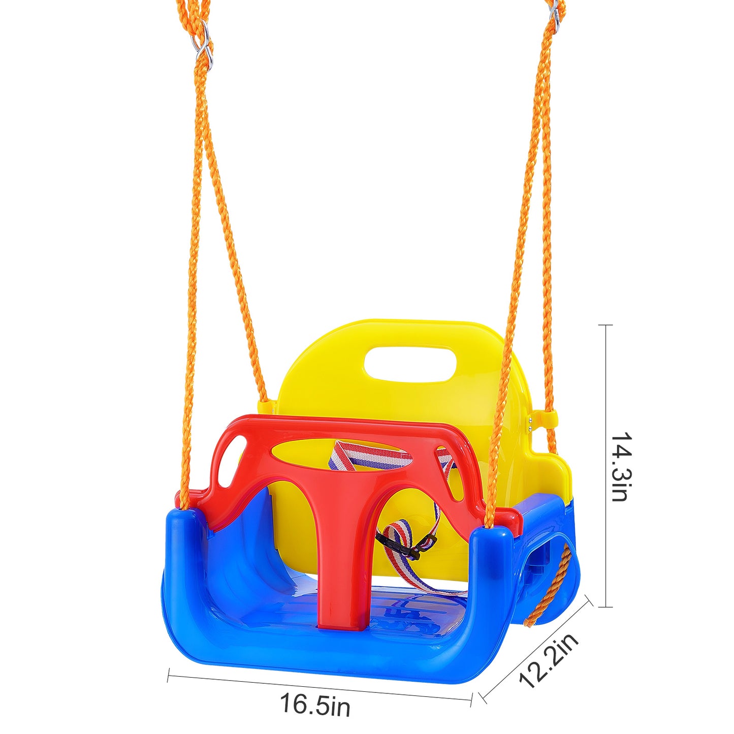 VEVOR 3 In 1 Toddler Swing Seat With Adjustable Ropes