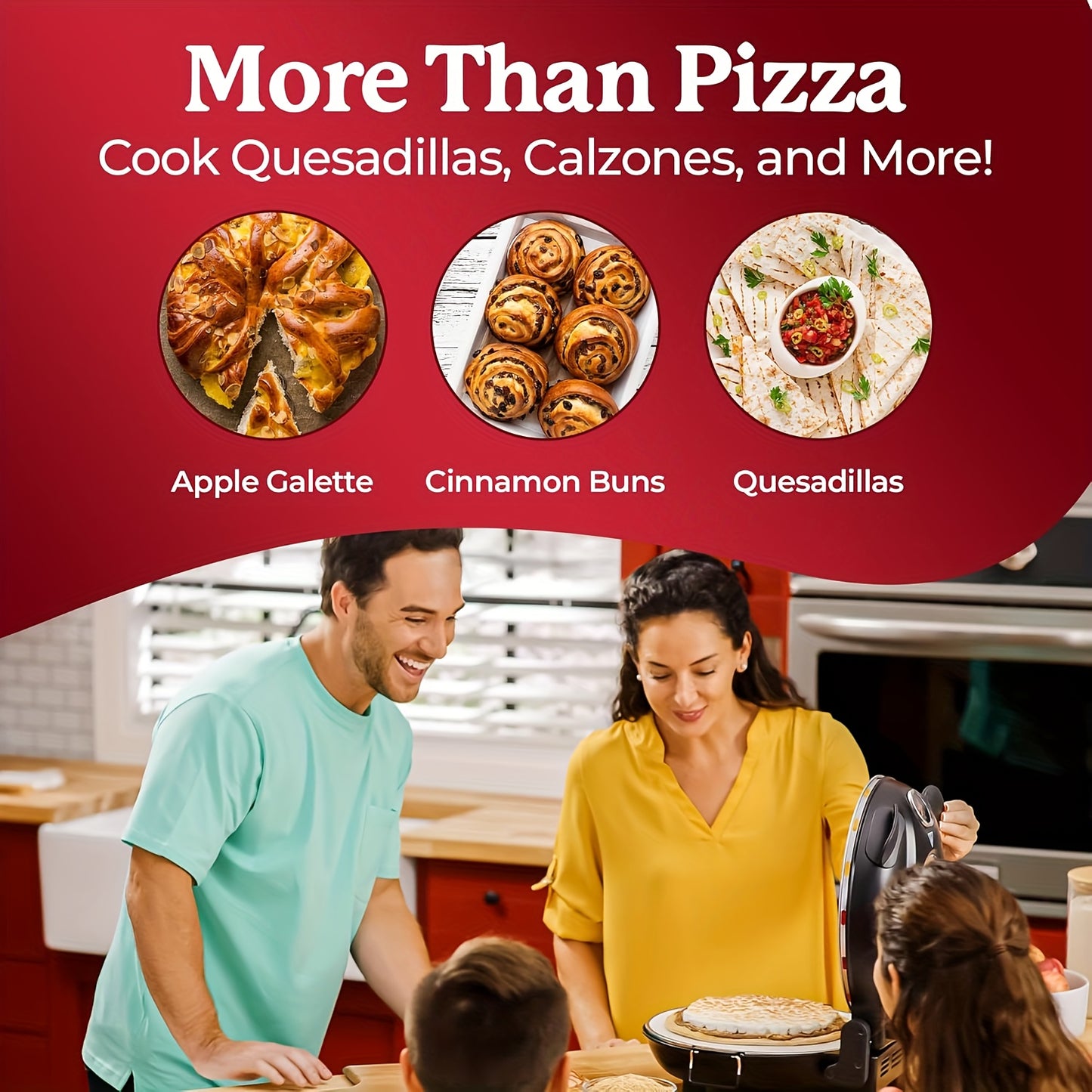 12-Inch Electric Pizza Oven With Ceramic Stone - 800F Fast-Heating Countertop Oven, Energy-Efficient For Parties & Gift-Giving. Compact Pizza Maker For Neapolitan/Deep-Dish Pizzas, Ideal For Home Kitchen & Cooking Enthusiasts