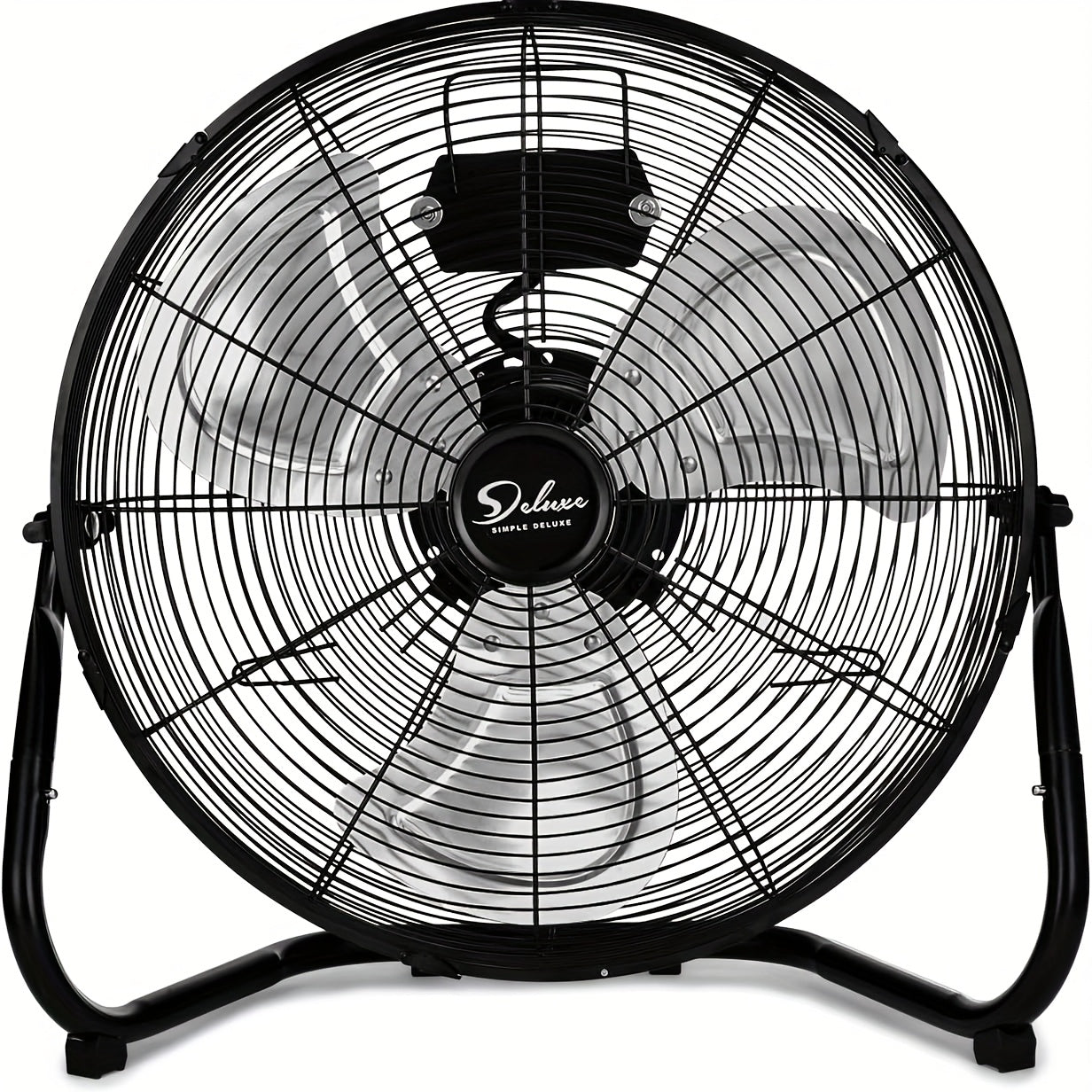 IPower 18 Inch Floor Fan 3 Speed High Velocity Industrial, Heavy Duty Metal Design for Warehouse, Workshop, Factory, And Basement Black, 1 Pack