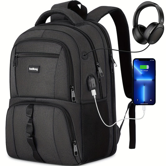 [Anti Theft Backpack] Anti Theft Laptop Backpack | For Men Women, College School Bookbags Computer Bag Gift For Teenage Boys Girls, Business Travel Back Pack With USB Charging Port Fits 15.6 Inch Notebook