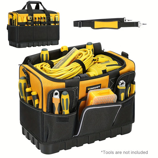 WinHunt Heavy Duty Tool Bag With Wide Mouth And Adjustable Shoulder Strap