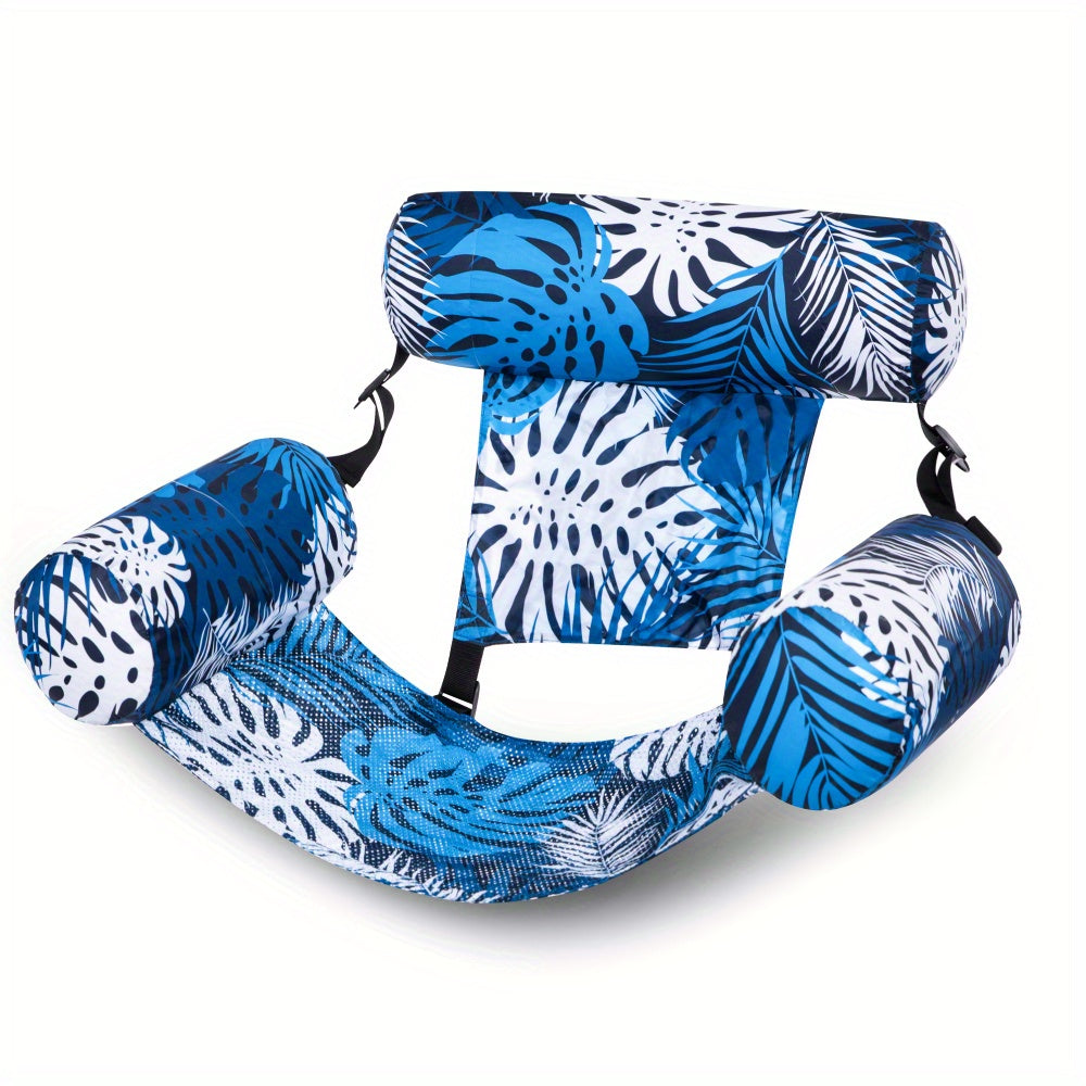 JOYFY 1 Pack/2 Pack Leaf Design Floating Lounger - Inflatable Pool Chair for Adults, Portable Summer Float for Beach, Lake & Pool Parties