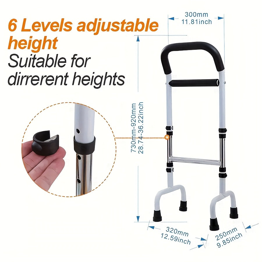 One Elderly Walking Booster Measuring 12.4 X 16.54 X 4.92 Inches, Suitable for Bedside Grab Bars. This Bathroom Elderly Rising Aid Walker Features An Easy-to-grip Handle That Can Be Adjusted Up And Down to Assist with Walking