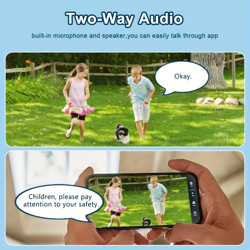 2K Dual Lens PTZ Outdoor Security Camera With 355 Rotation And Dual Band WiFi