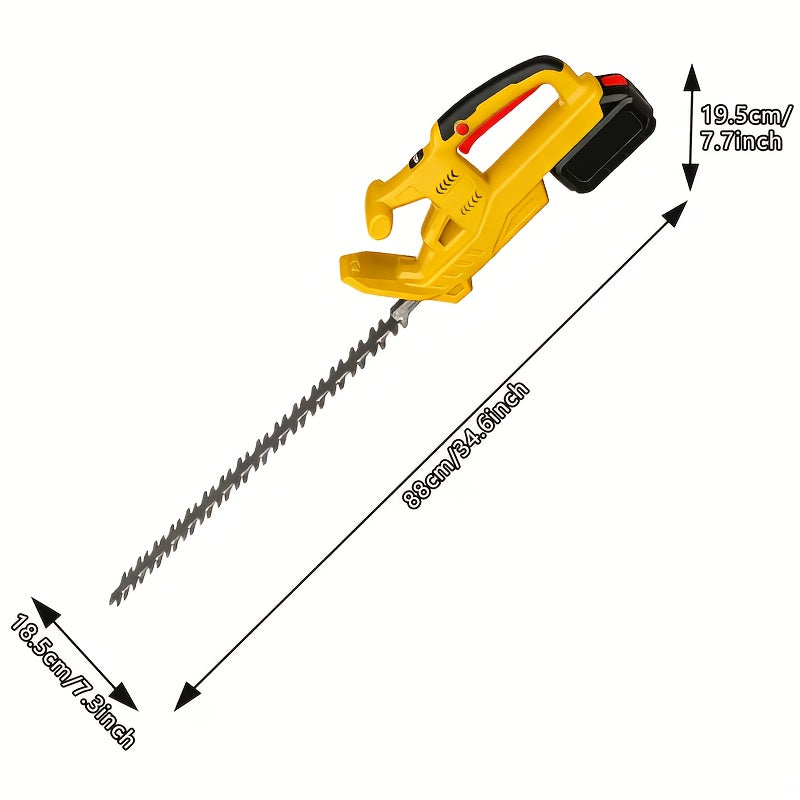 21V Rechargeable Hedge Trimmer With Rotating Handle For Lawn And Shrub Care