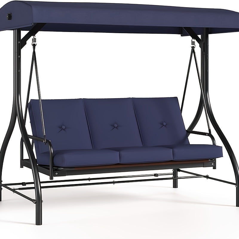 Three Person Outdoor Glider Swing Hammock With Canopy