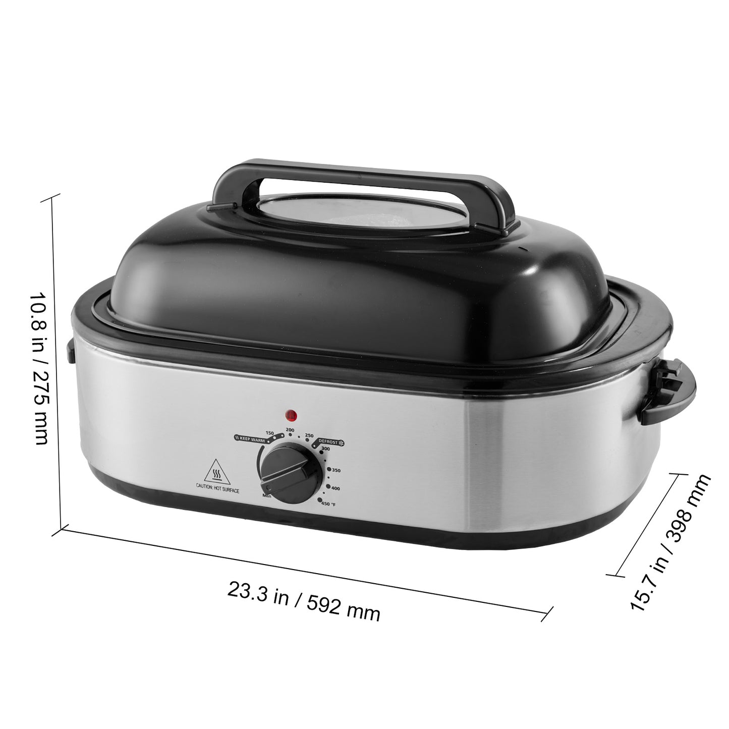 VEVOR Electric Roaster Oven 22 Qt Self Basting Lid 1450W