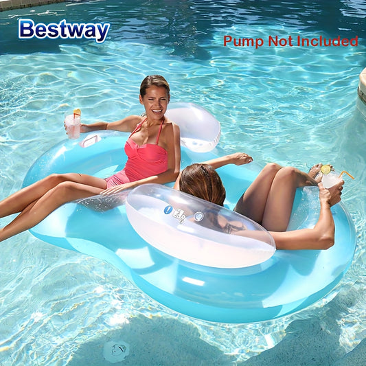 [Aquatic Inflatable Float] Bestway 43009 Aquatic Inflatable Waterbed Float | Adult Inflatable Swimming Circle Inflatable Float Bed Mattress Pool Seaside Water Play Surfing Without Inflator