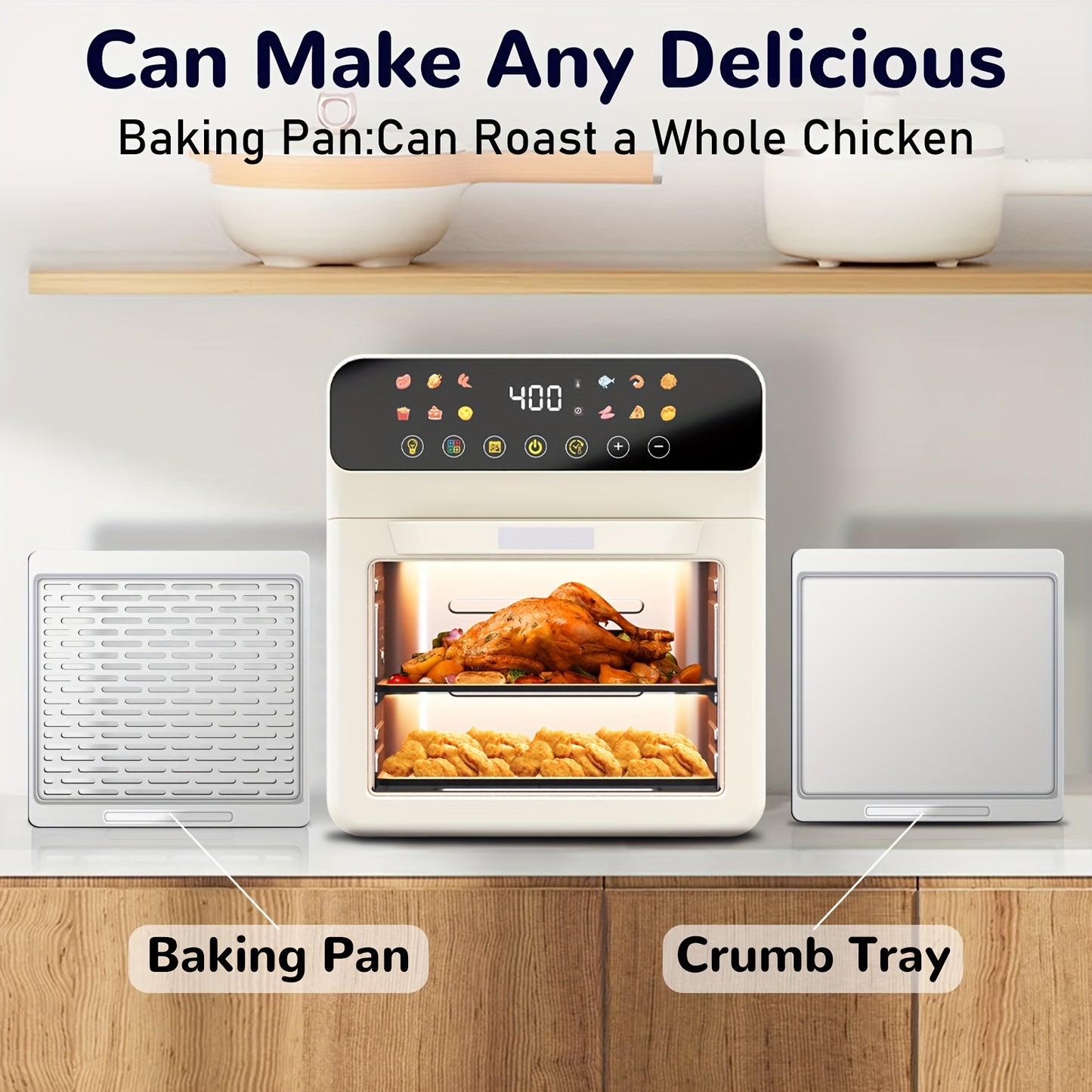 Smart Air Fryer Oven 12 Quart 12in1 With Presets And Light