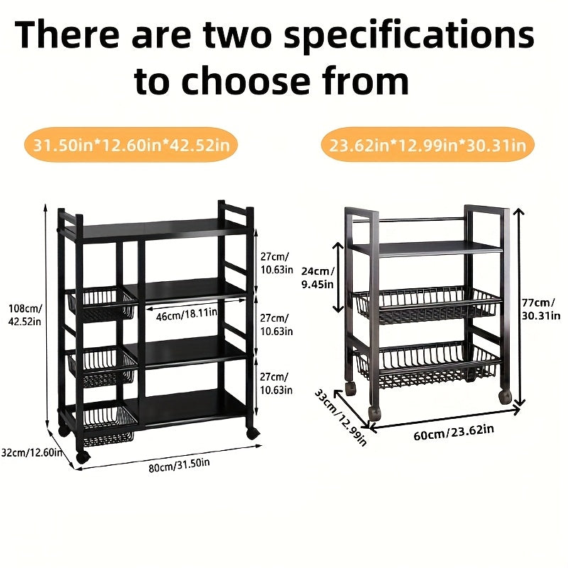 Wheeled Adjustable Storage Rack With Wire Bins For Garage