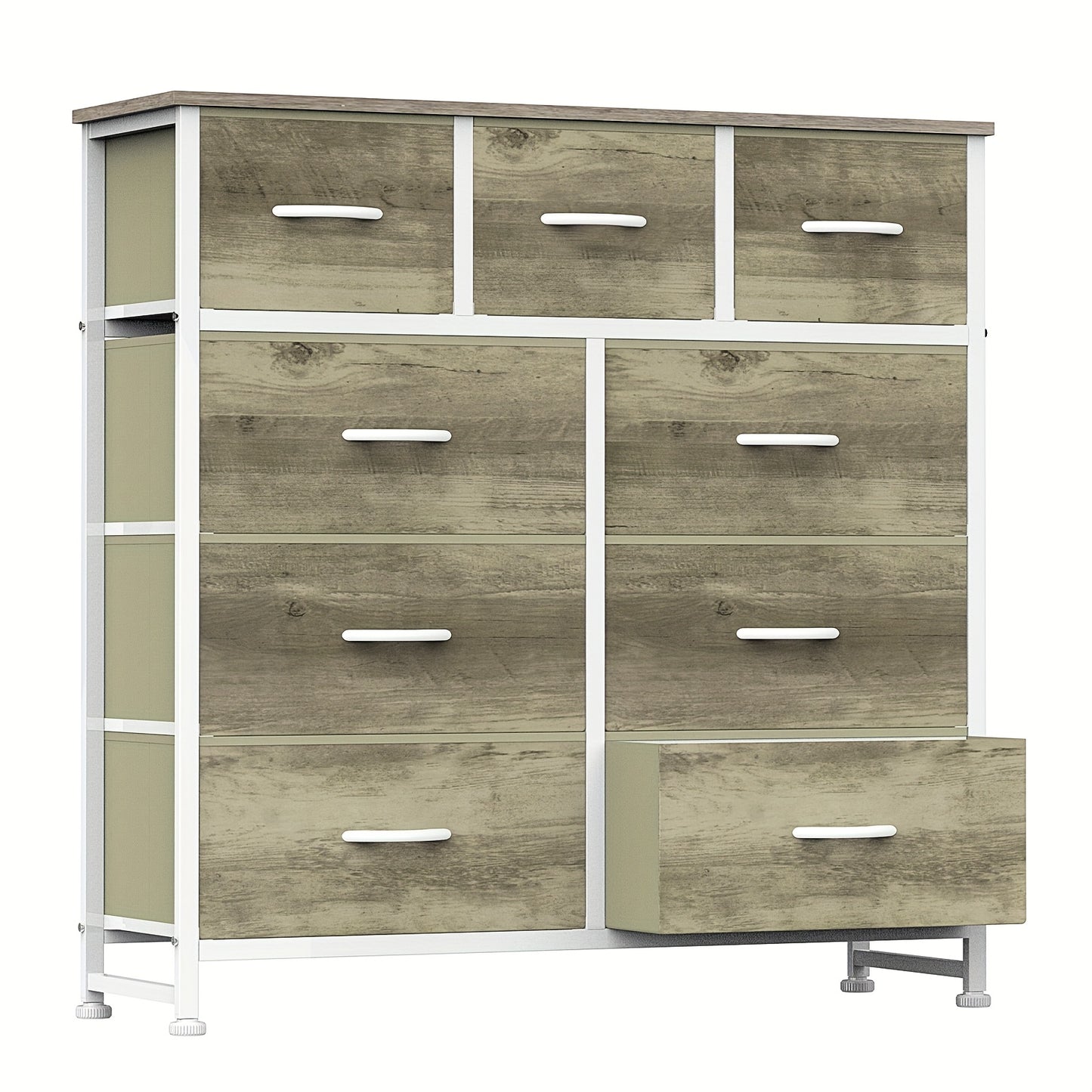 9 Drawer Tall Fabric Dresser With Bins For Bedroom Organization Pink