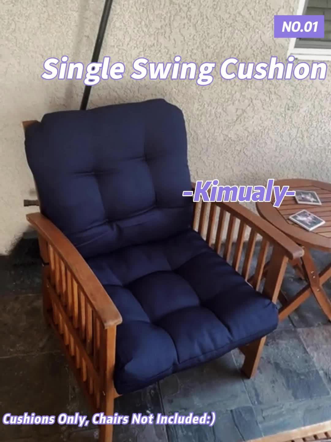 Set of 4 Outdoor Swing Cushions 22.5x22.5 Inches Waterproof All Season