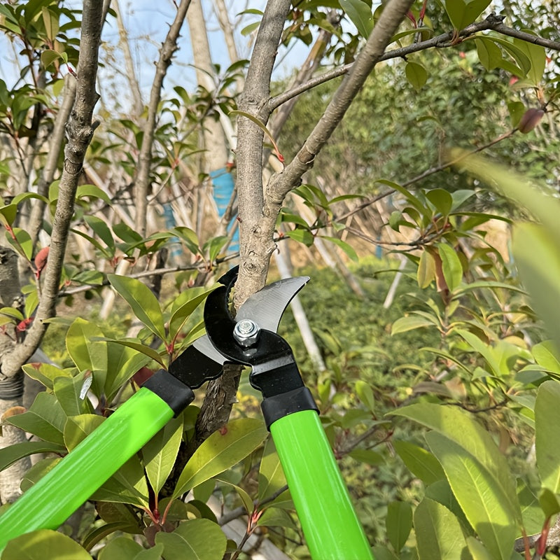 3Pcs Gardening Pruning Shears Set 55Mn Steel Thick Blades Lawn Hedge Clippers