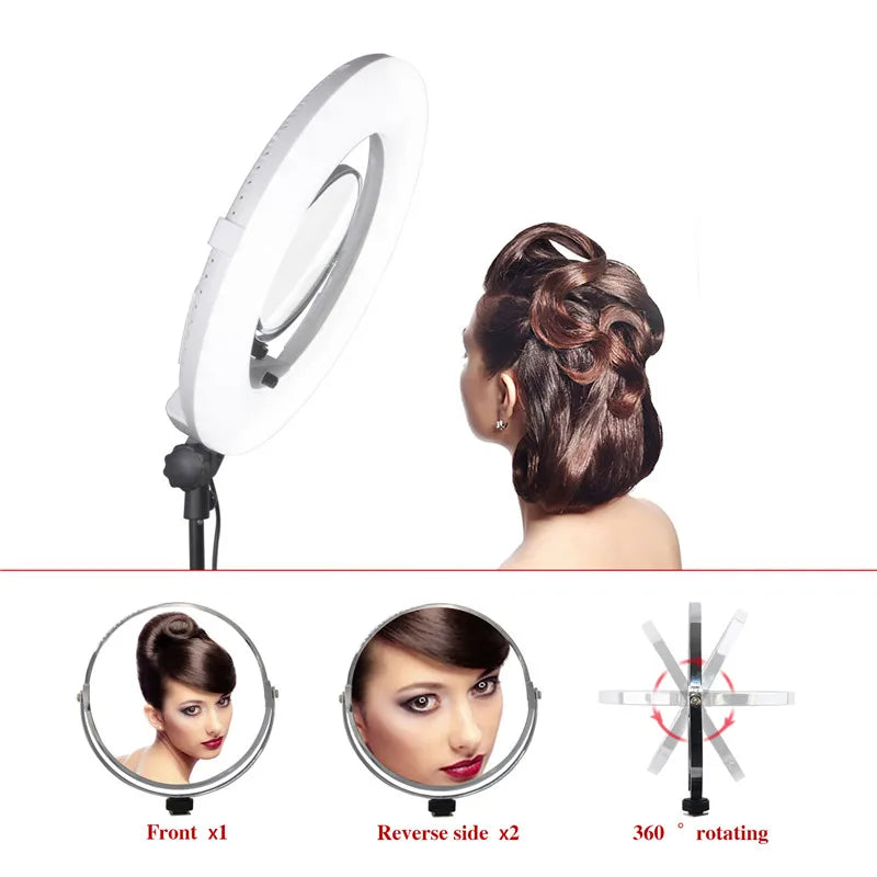 18 Inch LED Ring Light With Tripod 96W Bi Color FE480 Yidoblo For Makeup Vlog