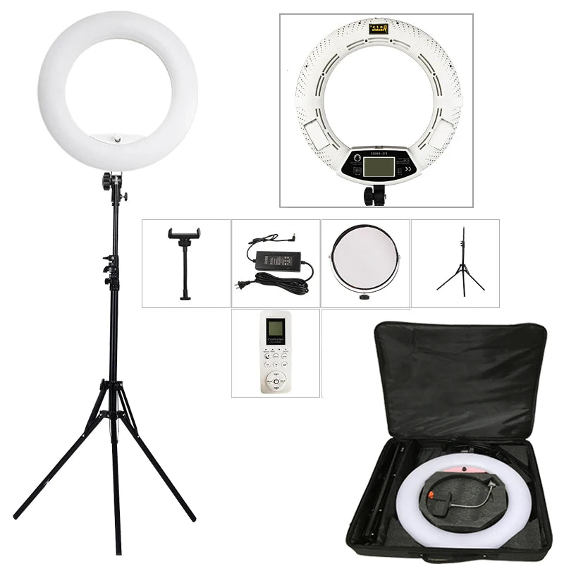 18 Inch LED Ring Light With Tripod 96W Bi Color FE480 Yidoblo For Makeup Vlog