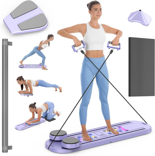 Foldable Pilates Reformer Set 7 In 1 Portable Ab Core Trainer Rayspace Board