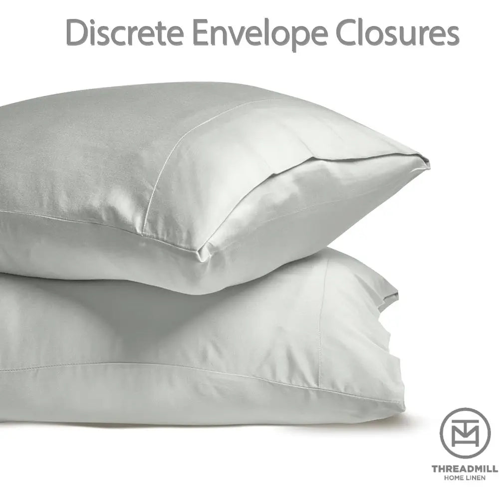 Queen Size Bamboo Sheet Set 4 Piece Viscose Light Grey Silky Soft 16 Deep Pocket