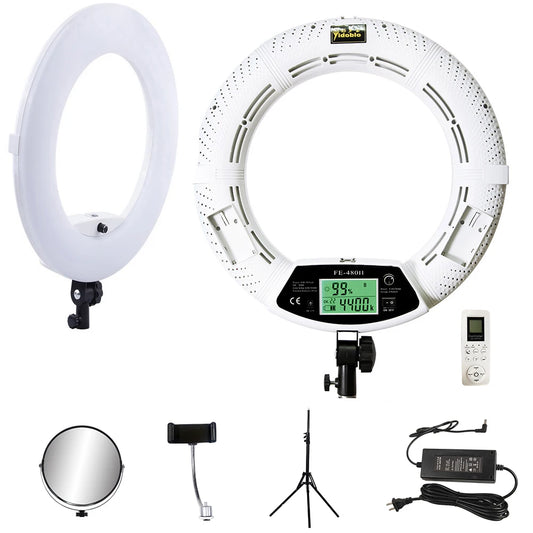 18 Inch LED Ring Light With Tripod 96W Bi Color FE480 Yidoblo For Makeup Vlog