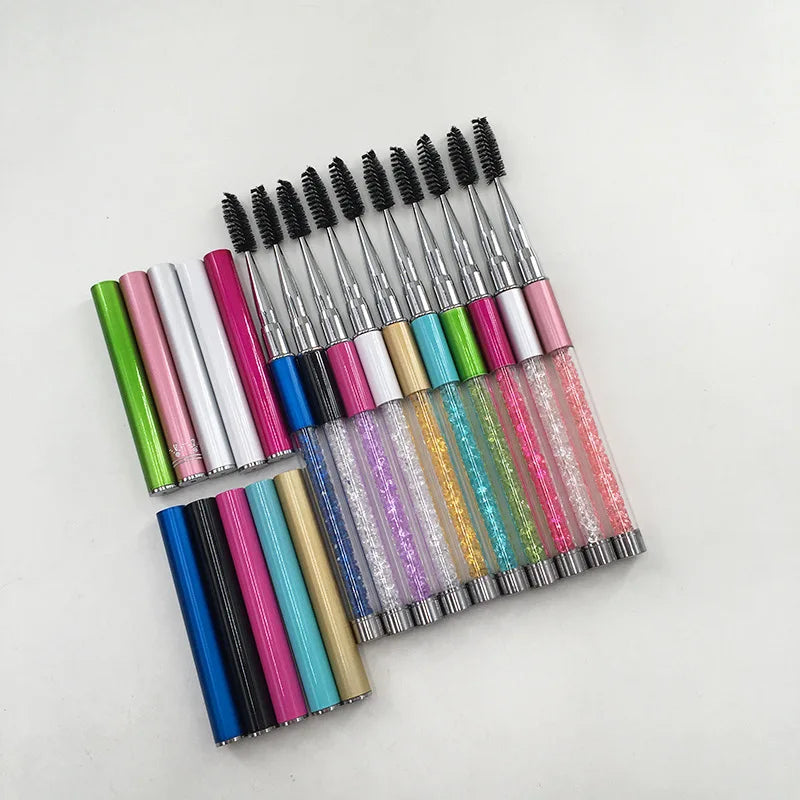 Rhinestone Handle Lash Brush Reusable Eyelash Brush Mascara Applicator Wand