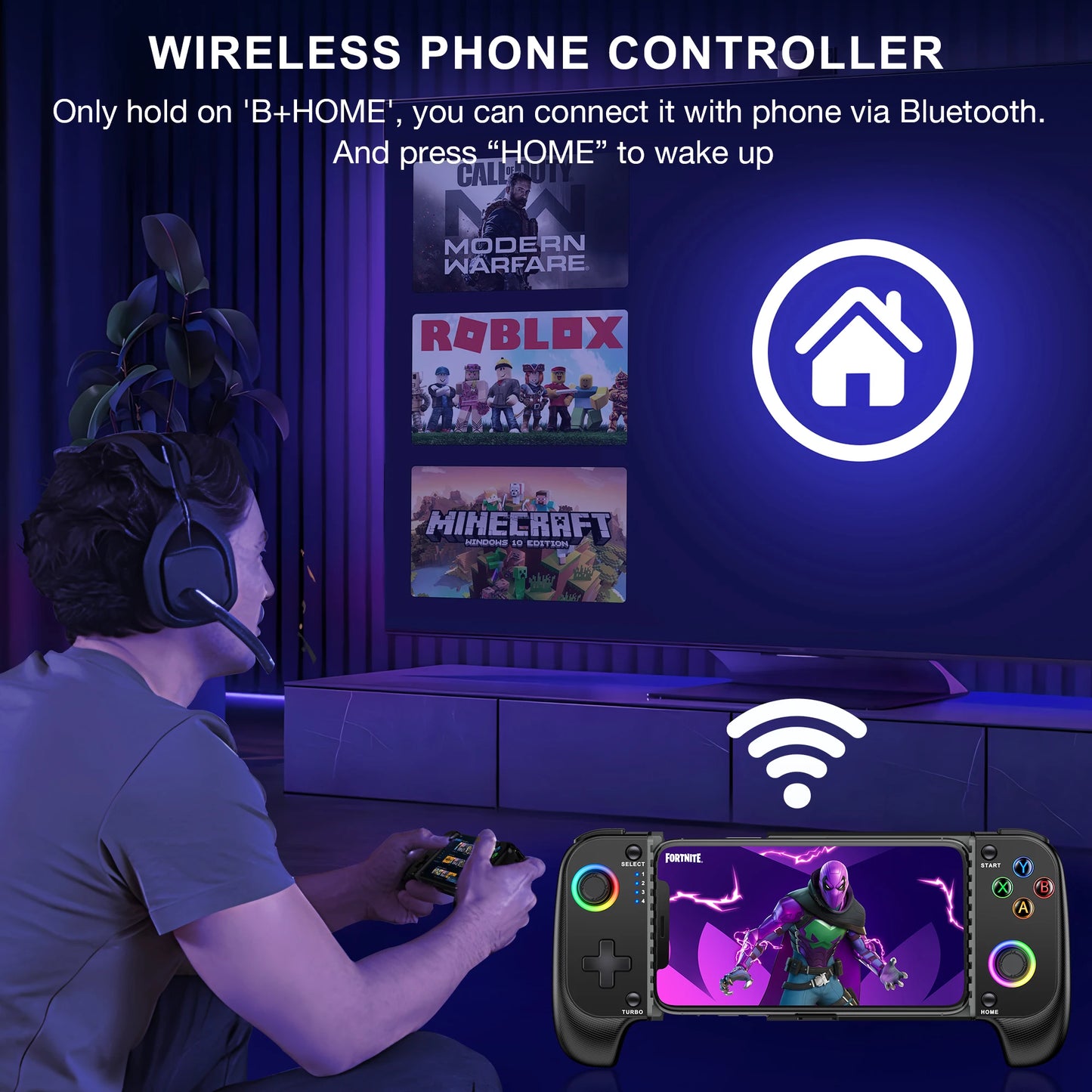 BEBONCOOL MC100 Gamepad Telescopic Bluetooth Joystick Controller For iOS Android Phone