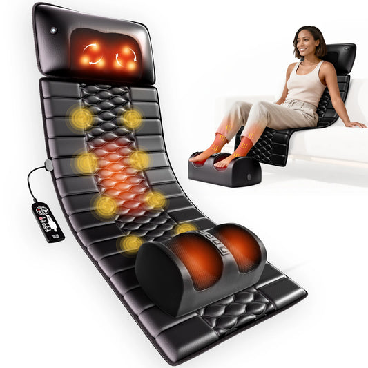 Shiatsu Full Body Massage Mat With Heat And 10 Motors 9 Intensity Levels