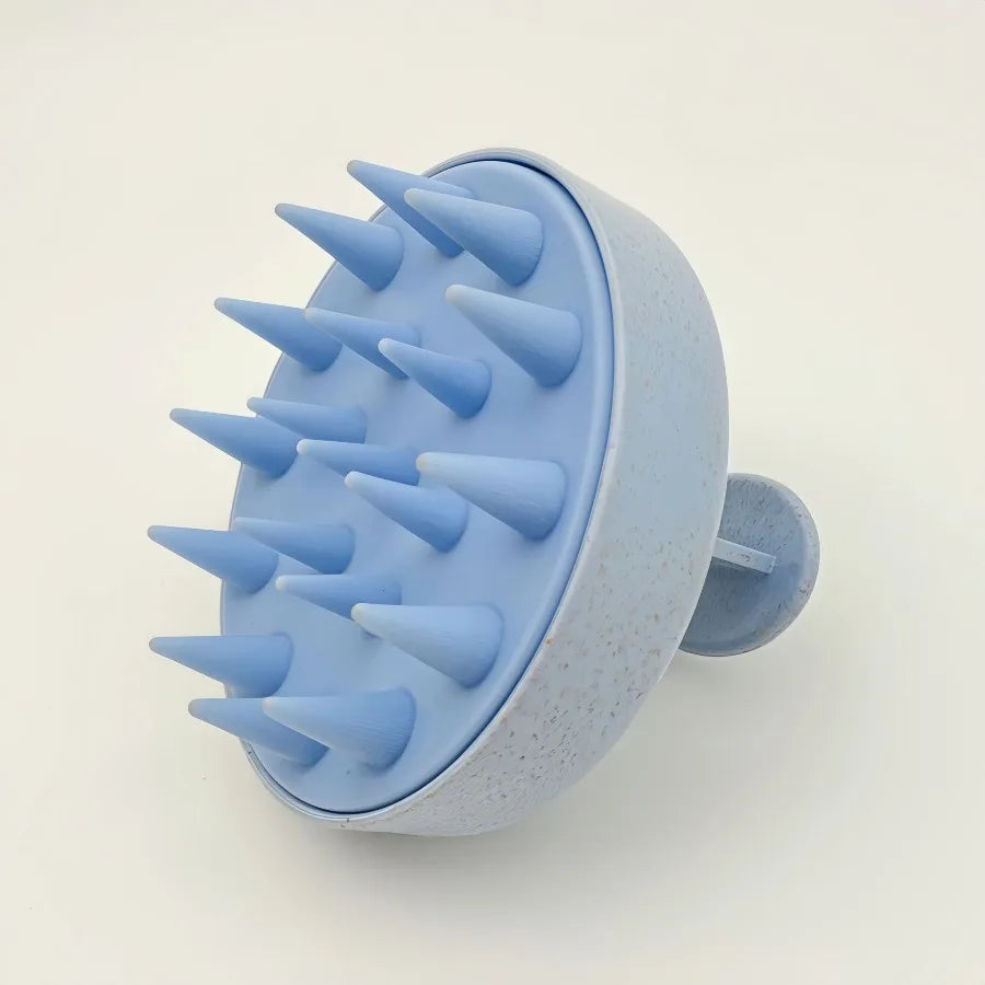 Silicone Scalp Massager Brush For Hair Spa Shower With Magic Handle