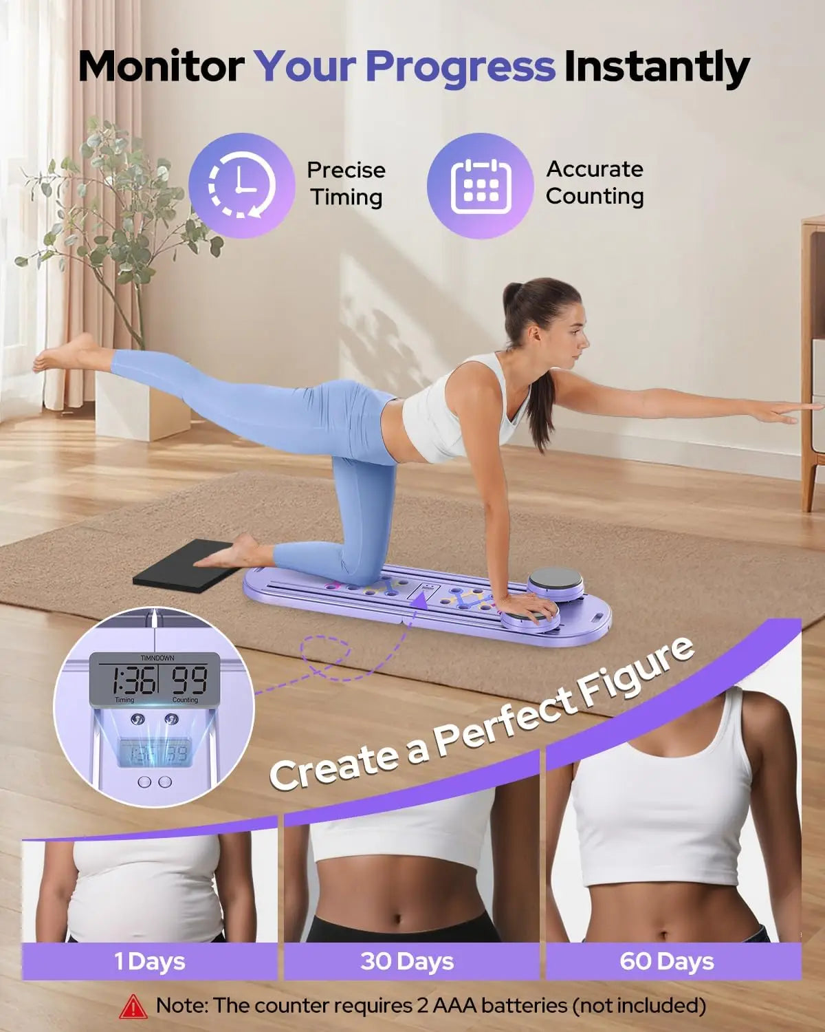 Foldable Pilates Reformer Set 7 In 1 Portable Ab Core Trainer Rayspace Board