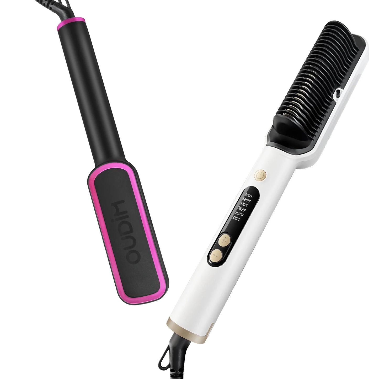OUDIM Ionic Hair Straightener Brush With Six Temperature Settings For Women