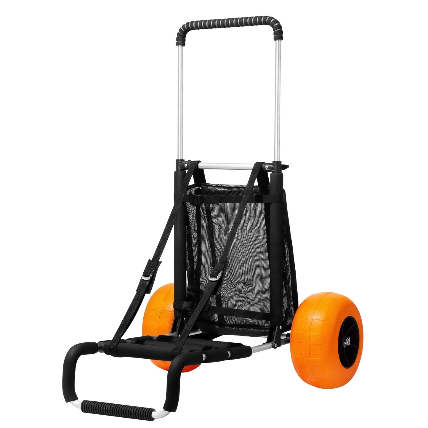 SucceBuy Beach Dolly With Big Wheels For Sand 165Lbs Folding Cart Cargo Deck