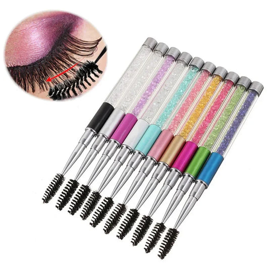Rhinestone Handle Lash Brush Reusable Eyelash Brush Mascara Applicator Wand