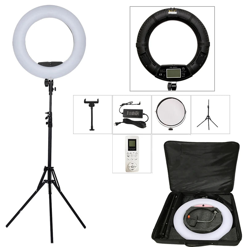 18 Inch LED Ring Light With Tripod 96W Bi Color FE480 Yidoblo For Makeup Vlog