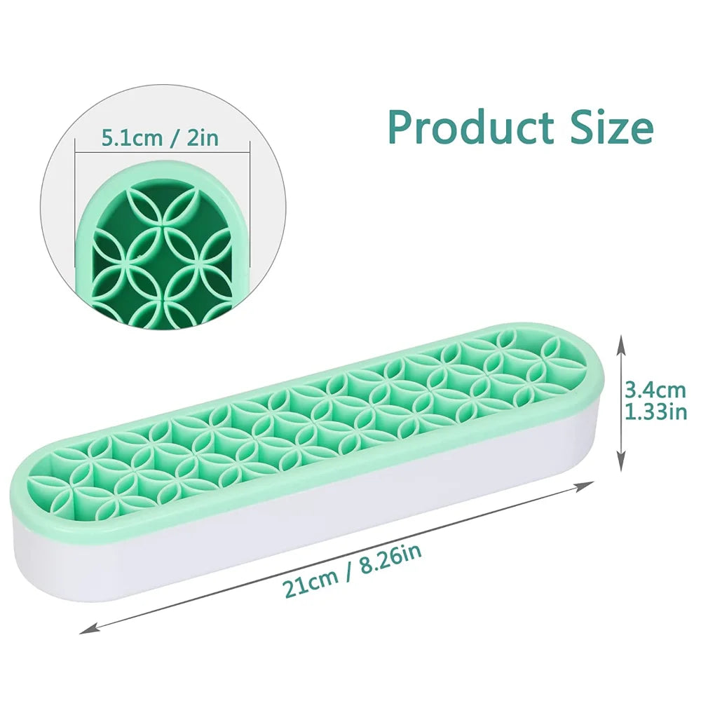 Silicone Nail And Makeup Brush Display Stand Storage Rack Organizer