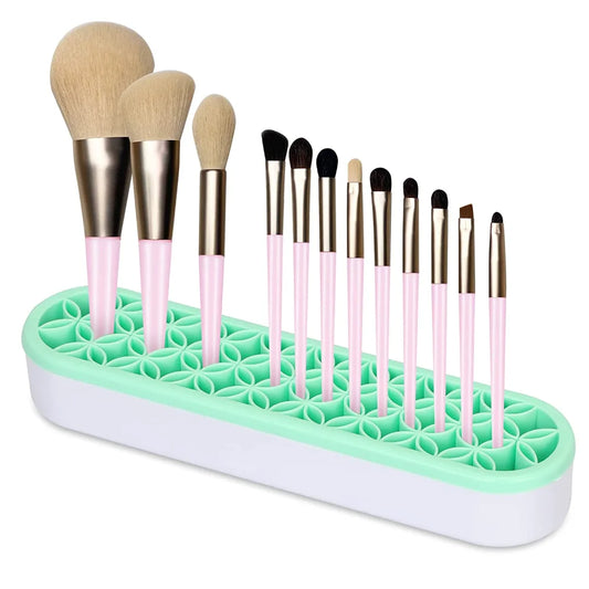 Silicone Nail And Makeup Brush Display Stand Storage Rack Organizer