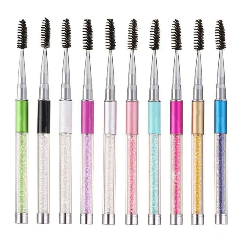 Rhinestone Handle Lash Brush Reusable Eyelash Brush Mascara Applicator Wand