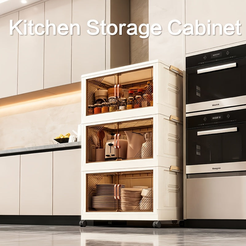 5 Pack Stackable Storage Bins With Rolling Drawers For Closet Organization