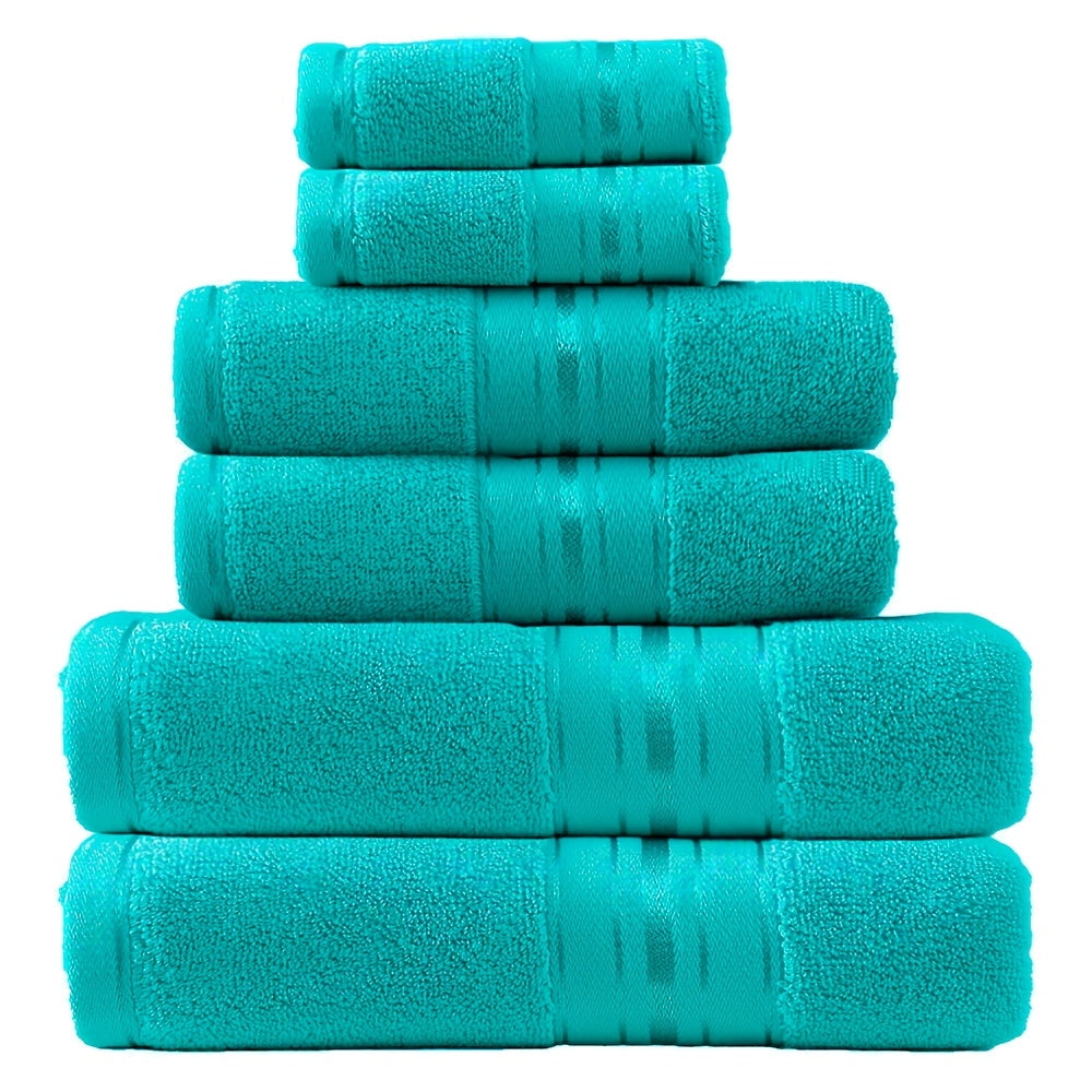 100 Percent Cotton Luxury Towel Set Six Piece Bath Spa Towels Washcloths