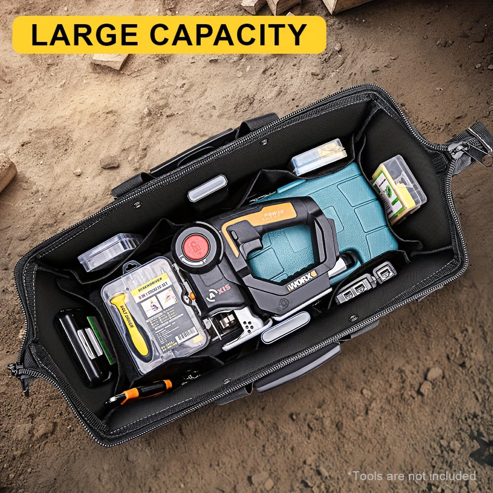 WINHUNT 15 17 19 Inch Heavy Duty Tool Bag Large Capacity 3 Layer Organizer