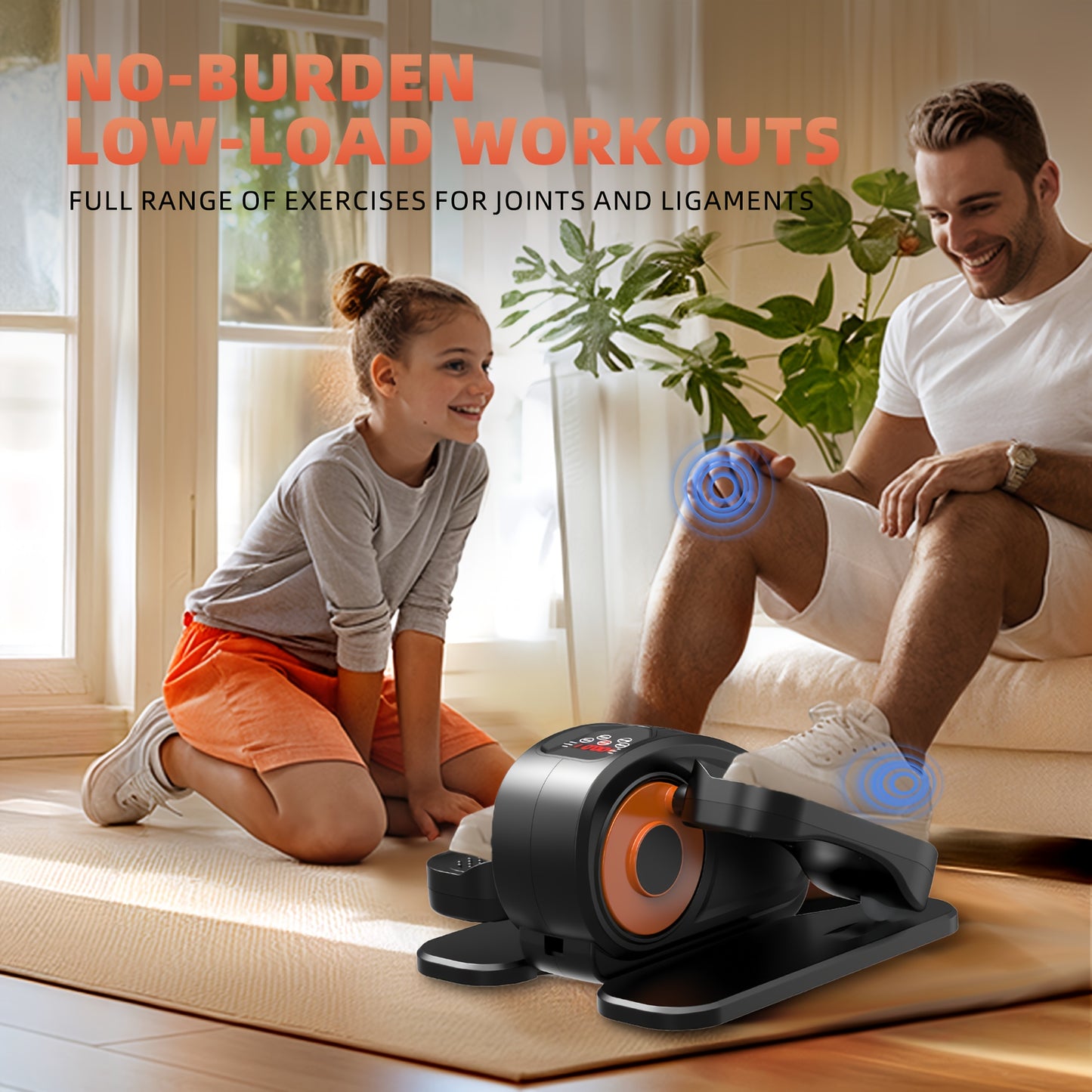 Compact Under Desk Elliptical Machine for Seniors, Quiet & Portable Electric Seated Pedal Exerciser with Remote Control, 12 Adjustable Speeds, Space-Saving Design - Perfect for Low-Impact Workouts at Home Or Office, Elliptica