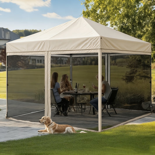 ECOLINEAR 10 By 10 Portable Screen House Canopy With Mosquito Netting For Patio