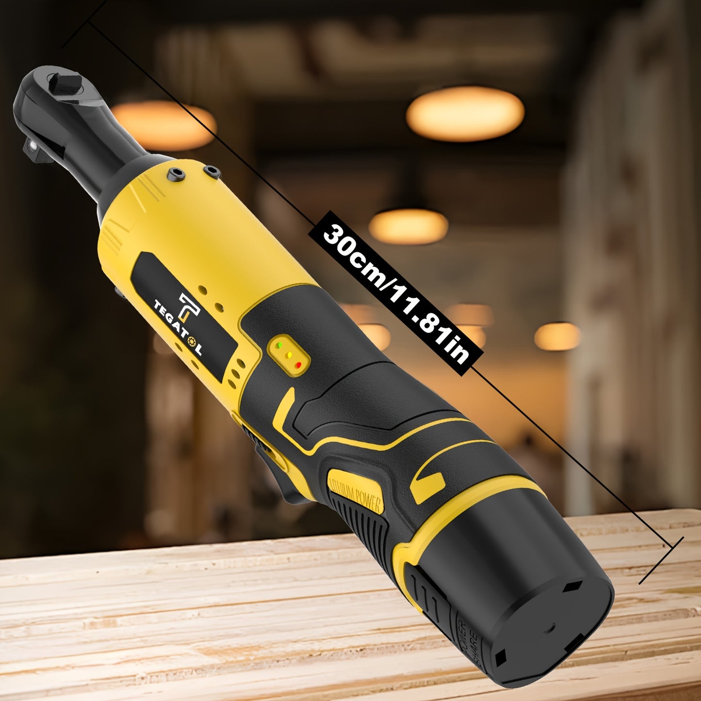 Rechargeable 12V 20V Cordless Ratchet Wrench Kit Variable Speed High Torque