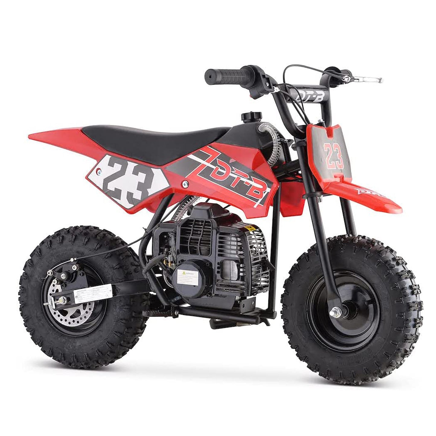 Mini Off-Road Dirt Bike, 49 CC 2-Stroke Gas Bike with Off-Rode Tire, Suspensions, Disc Brakes, Max Load 160Lbs, Max Speed 18Mph