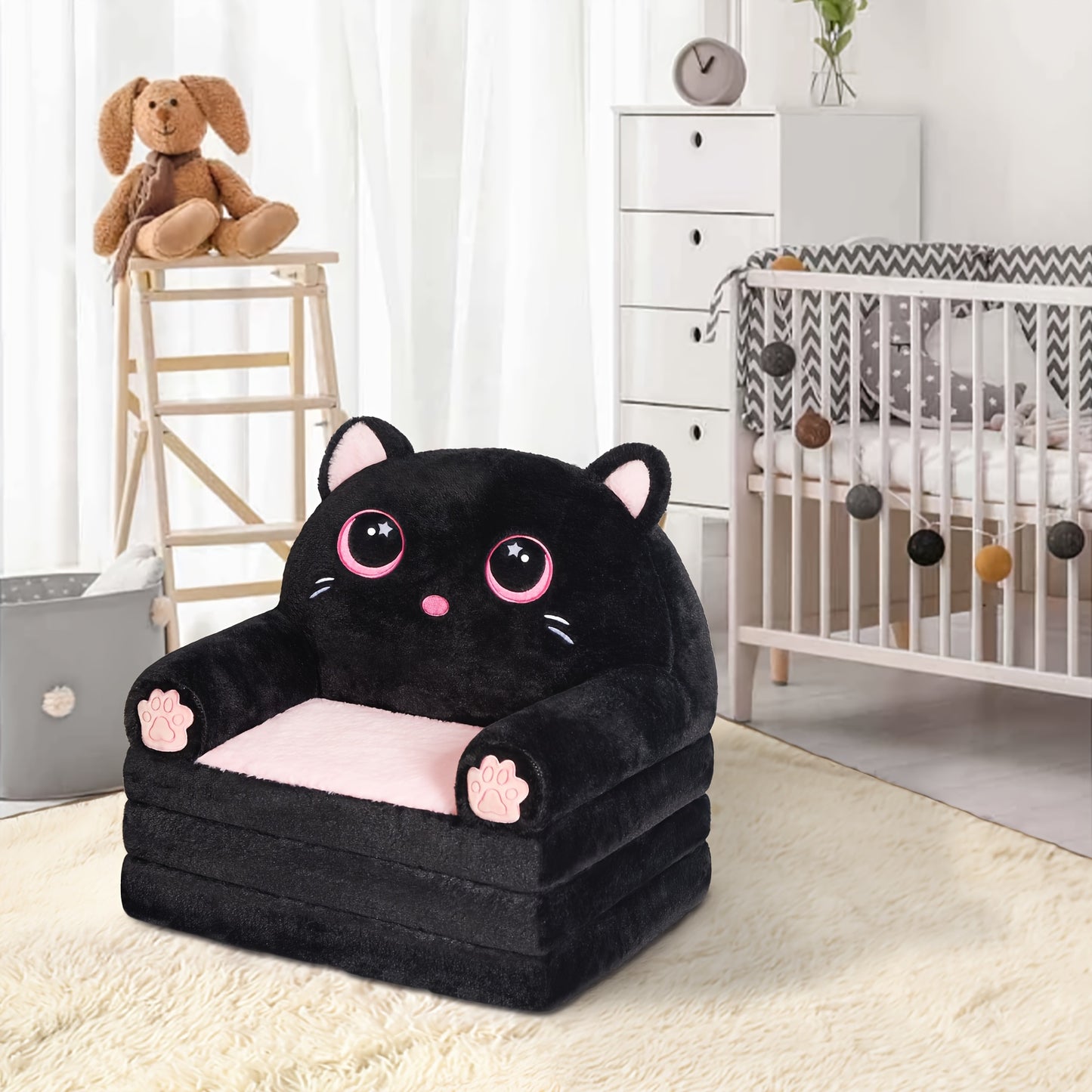 Foldable Multifunctional Sofa Comfortable Teenager Foldable Sofa With Pillow - Plush, Washable Lounge Chair For Playrooms And Kids Rooms Polyester/Memory Foam