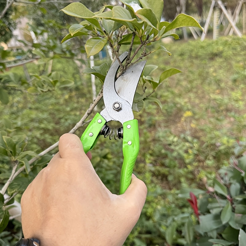 3Pcs Gardening Pruning Shears Set 55Mn Steel Thick Blades Lawn Hedge Clippers