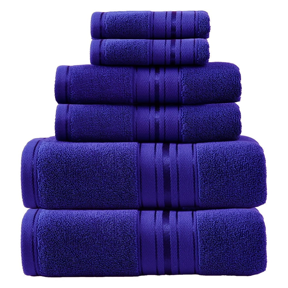 100 Percent Cotton Luxury Towel Set Six Piece Bath Spa Towels Washcloths
