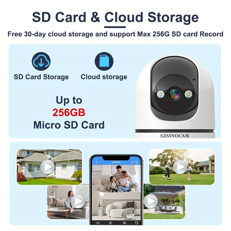 2K Dual Lens PTZ Outdoor Security Camera With 355 Rotation And Dual Band WiFi