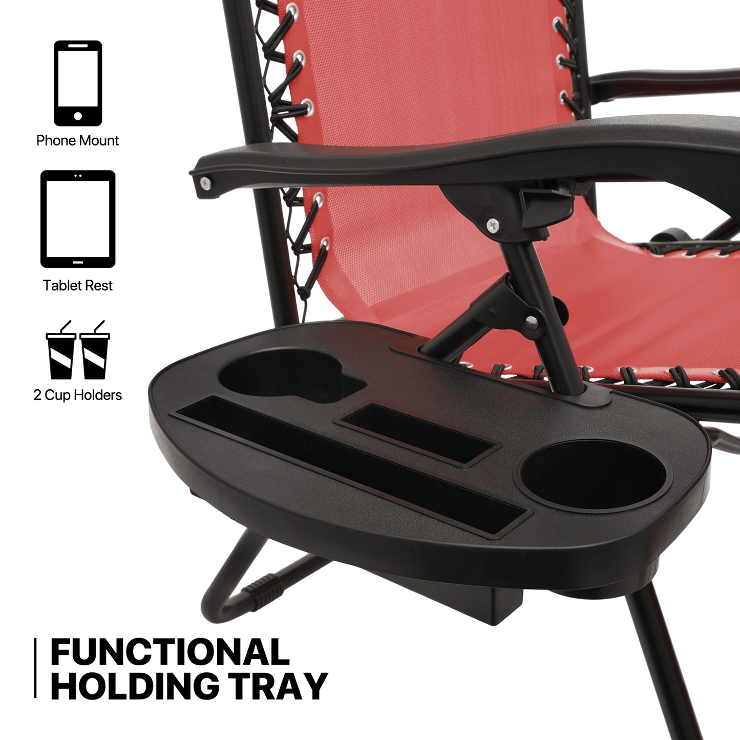 MoNiBloom Zero Gravity Chairs Set of 2 Outdoor Folding Patio Lounge Chairs