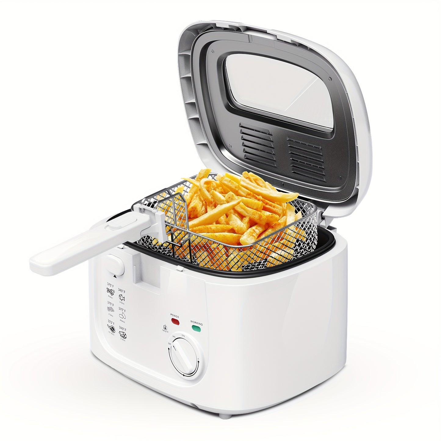 1500W Electric Deep Fryer With Adjustable Temp Control